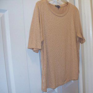 Democracy Tunic top beige with gold